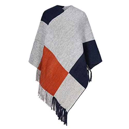 PLOT Schals für Damen Herbstschal Modische Kariert Pashminas Winter Warm Cape Winterschal Poncho Tücher Stolen Umschlagtuch Umschlagtücher Stola mit Quaste von PLOT