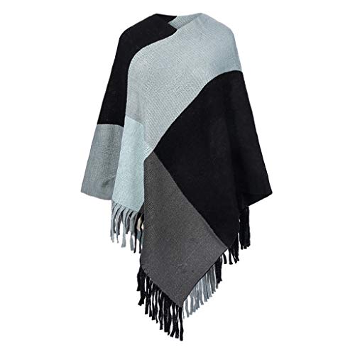 PLOT Schals für Damen Herbstschal Modische Kariert Pashminas Winter Warm Cape Winterschal Poncho Tücher Stolen Umschlagtuch Umschlagtücher Stola mit Quaste von PLOT