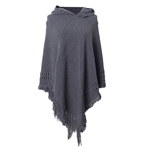 PLOT Schals für Damen Poncho Einfarbig Cape mit Kopftuch Bandana Winterschal Pashminas Umschlagtuch Tücher Stolen Stola Herbstschal Umschlagtücher von PLOT