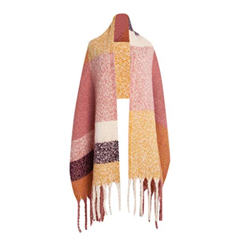 PLOT Stolen für Damen Herbstschal Modische Kariert Stolen Pashminas Winter Warm Schals Halstücher Umschlagtuch Cape Winterschal Umschlagtücher Poncho Stola Tücher von PLOT