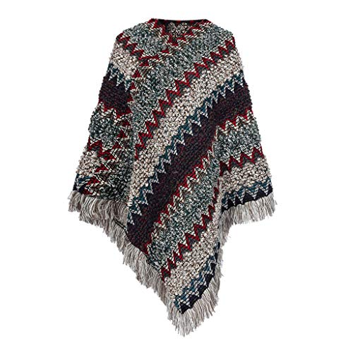 PLOT Stolen für Damen Winterschal Modische Poncho Winter Warm Tücher Stolen Umschlagtuch Herbstschal Umschlagtücher Stola Pashminas Cape mit Quaste von PLOT