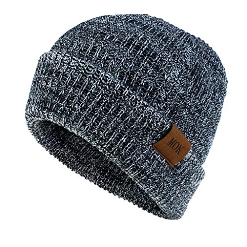 PLOT Strickmützen für Damen Unisex Skimütze Winter Warme Mützen Wintermütze Einfarbig Gestrickt Hüte Cap Beanie Sturmhauben Strickmützen Wollmütze von PLOT