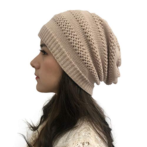 PLOT Strickmützen für Damen Winter Warme Wintermütze Beanie Wollmütze Skifahren Einfarbig Elegante Gestrickt Skimütze Sturmhauben von PLOT