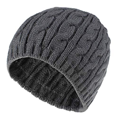 PLOT Wintermütze für Damen Wollmütze Winter Warme Skimütze Einfarbig Gestrickt Mützen Wintermütze Hüte Cap Beanie Sturmhauben Strickmützen von PLOT