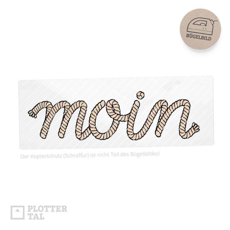 Bügelbild Moin | Maritimes Mit Seilschrift | 20 X 5, 5 cm Bügelbild Moin | Maritimes Mit Seilschrift | 20 X 5, 5 cm von PLOTTERTAL