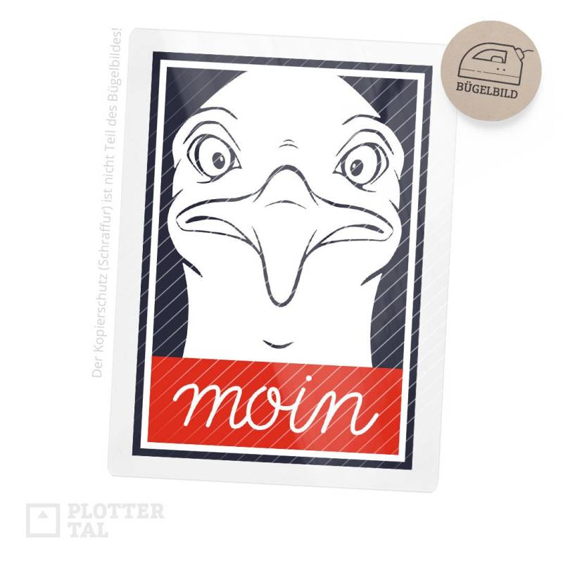 Bügelbild Moin Möwe | Maritimes Bügelmotiv Für Kinder Und Erwachsene Bügelbild Moin Möwe | Maritimes Bügelmotiv Für Kinder Und Erwachsene von PLOTTERTAL