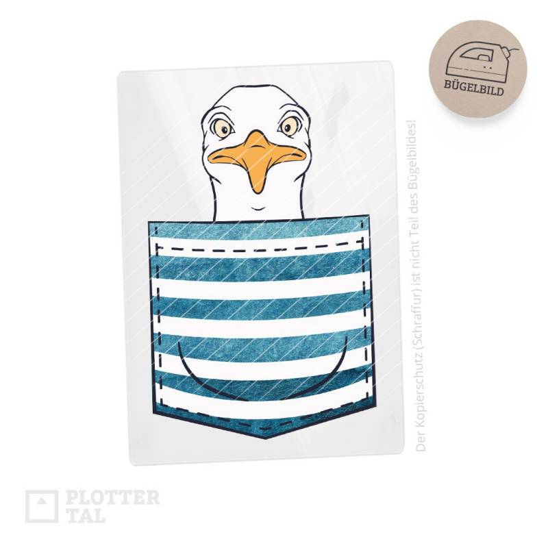 Bügelbild Taschentier Möwe | Maritimes Bügelmotiv Für Kinder Und Erwachsene Bügelbild Taschentier Möwe | Maritimes Bügelmotiv Für Kinder Und Erwachsene von PLOTTERTAL