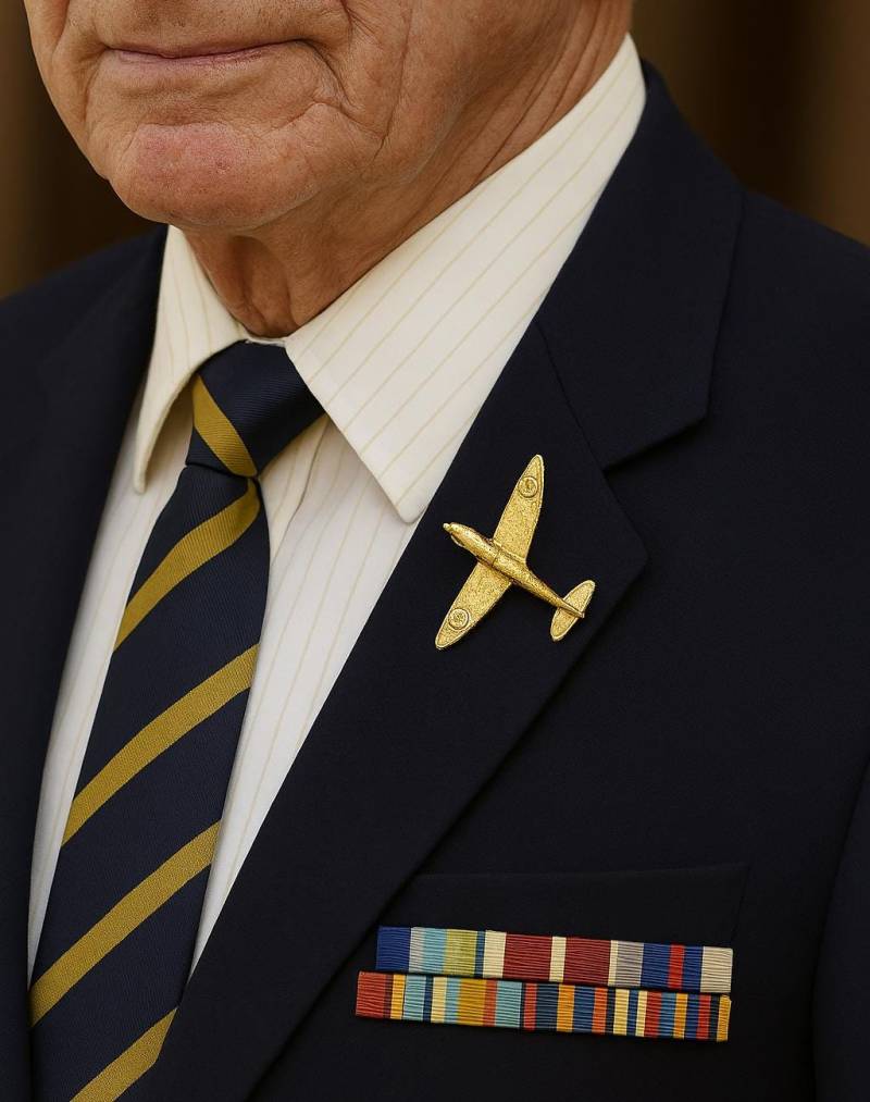 Vergoldetes Zinn Spitfire, Geliefert Auf Einer Anstecknadel Mit Verschluss von PMCoinShop