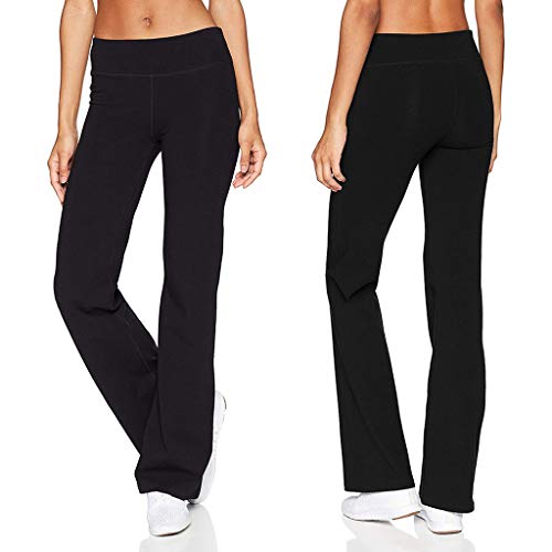 PMDKLSPQ Jogginghose Flare Yoga Hose Fitness Yogahose Damen Bootcut Schlaghose Stoff Flared Pants Straight Bein Ausgestelltem Bein Yoga Hose weitem Bein Jogginghose von PMDKLSPQ