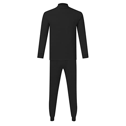 PMDKLSPQ Thermo Unterwäsche Männer Warm Weich Thermo-Unterwäsche Winter Elastisch Funktionsunterwäsche Legging Hosen Langarmhemden Innenfleece Thermounterwäsche Outdoor Sportarten Elastisch von PMDKLSPQ