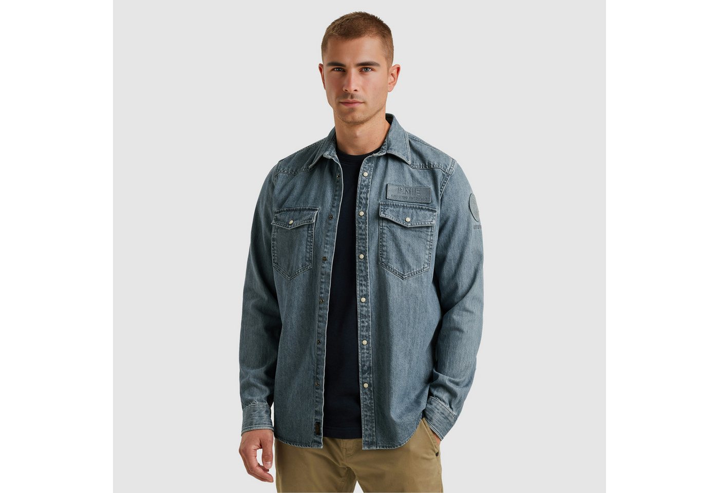 PME LEGEND Jeanshemd mit Logo Stickerei von PME LEGEND