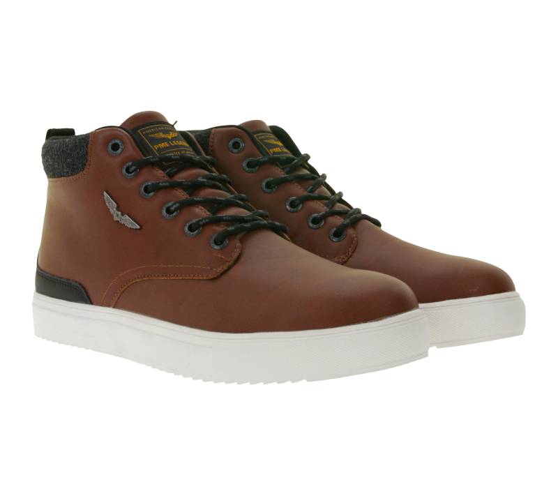 PME LEGEND Lexing-T Mid-Top Sneaker Freizeit-Sneaker Schnür-Schuhe PBO216011-898 Cognac-Braun von PME LEGEND