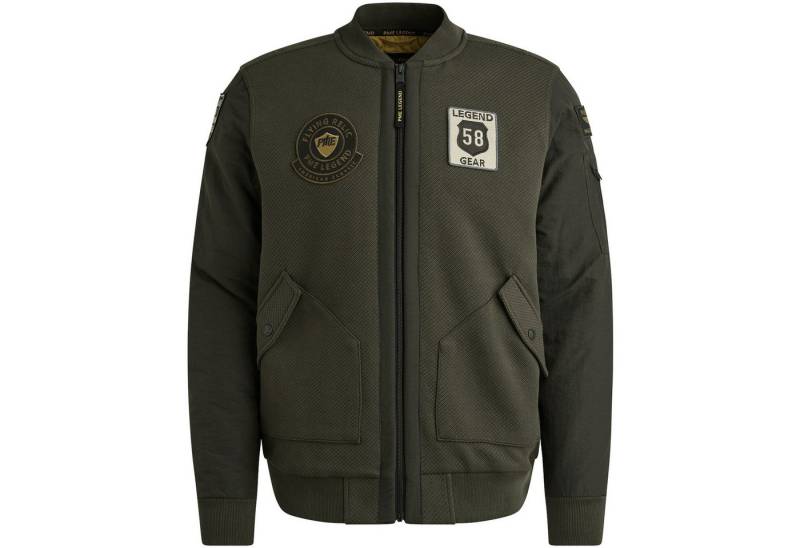 PME LEGEND Outdoorjacke - Sweatjacke im Fliegerjacken-Look mit Flight-Pocket & Badges von PME LEGEND