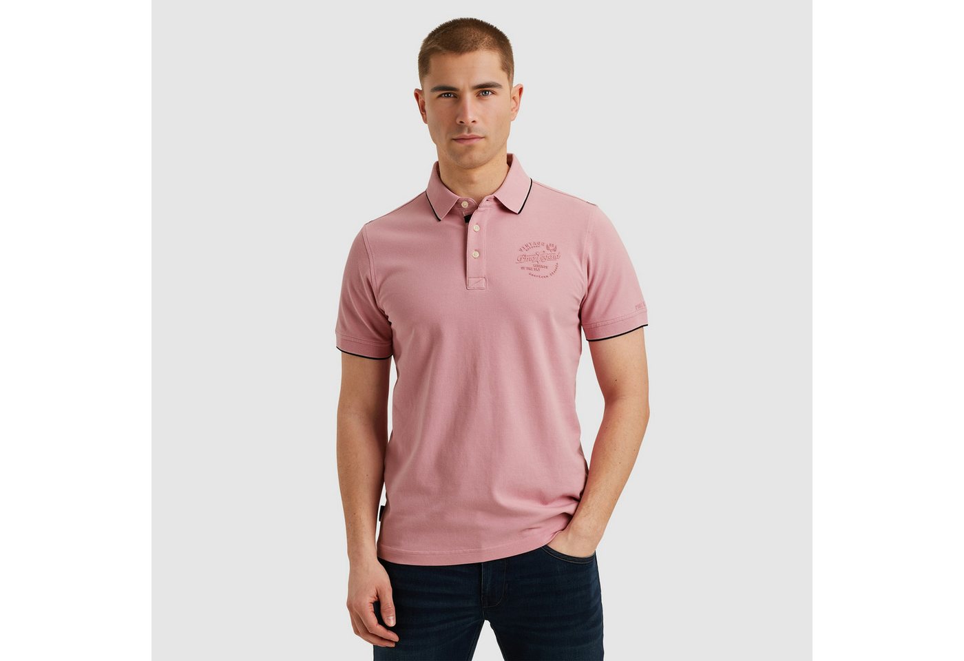 PME LEGEND Poloshirt Short sleeve polo stretch pique package mit Schriftzug von PME LEGEND