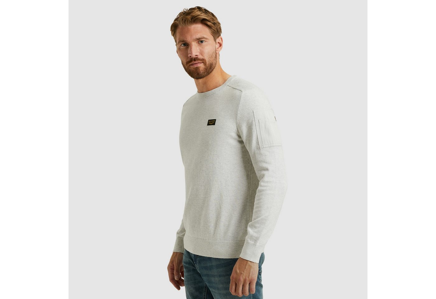 PME LEGEND Rundhalspullover mit Logo Stickerei von PME LEGEND