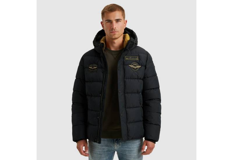 PME LEGEND Steppjacke mit Kapuze und Logo-Badges von PME LEGEND