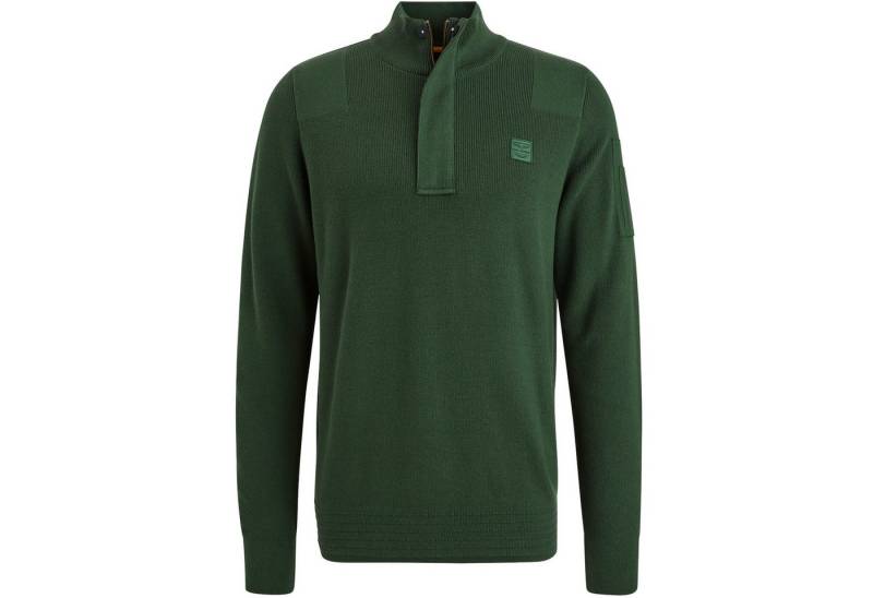 PME LEGEND Strickpullover Half zip collar cotton knit Trekking Green von PME LEGEND