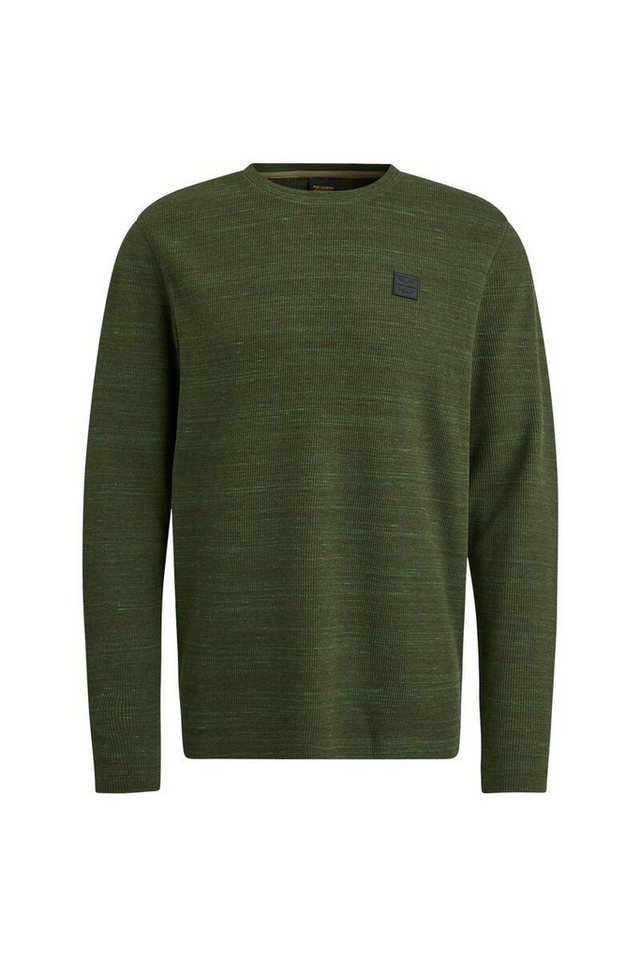 PME LEGEND Strickpullover Long sleeve r-neck waffel melange with inject rosin von PME LEGEND