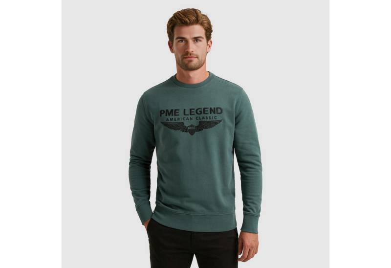 PME LEGEND Sweatshirt Crewneck soft terry with logo mit Logo Print von PME LEGEND