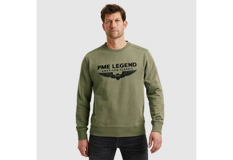 PME LEGEND Sweatshirt Crewneck soft terry with logo mit Logo Print von PME LEGEND