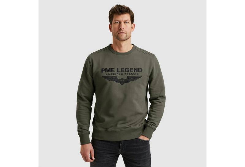 PME LEGEND Sweatshirt Crewneck soft terry with logo mit Logo Stickerei von PME LEGEND