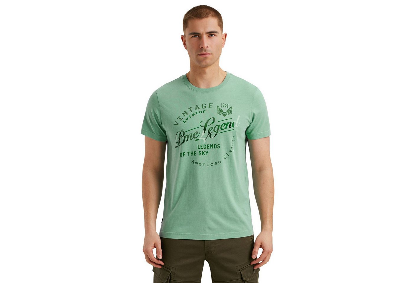 PME LEGEND T-Shirt SHORT SLEEVE R-NECK SINGLE JERSEY PLAY (1-tlg) mit Stretch von PME LEGEND