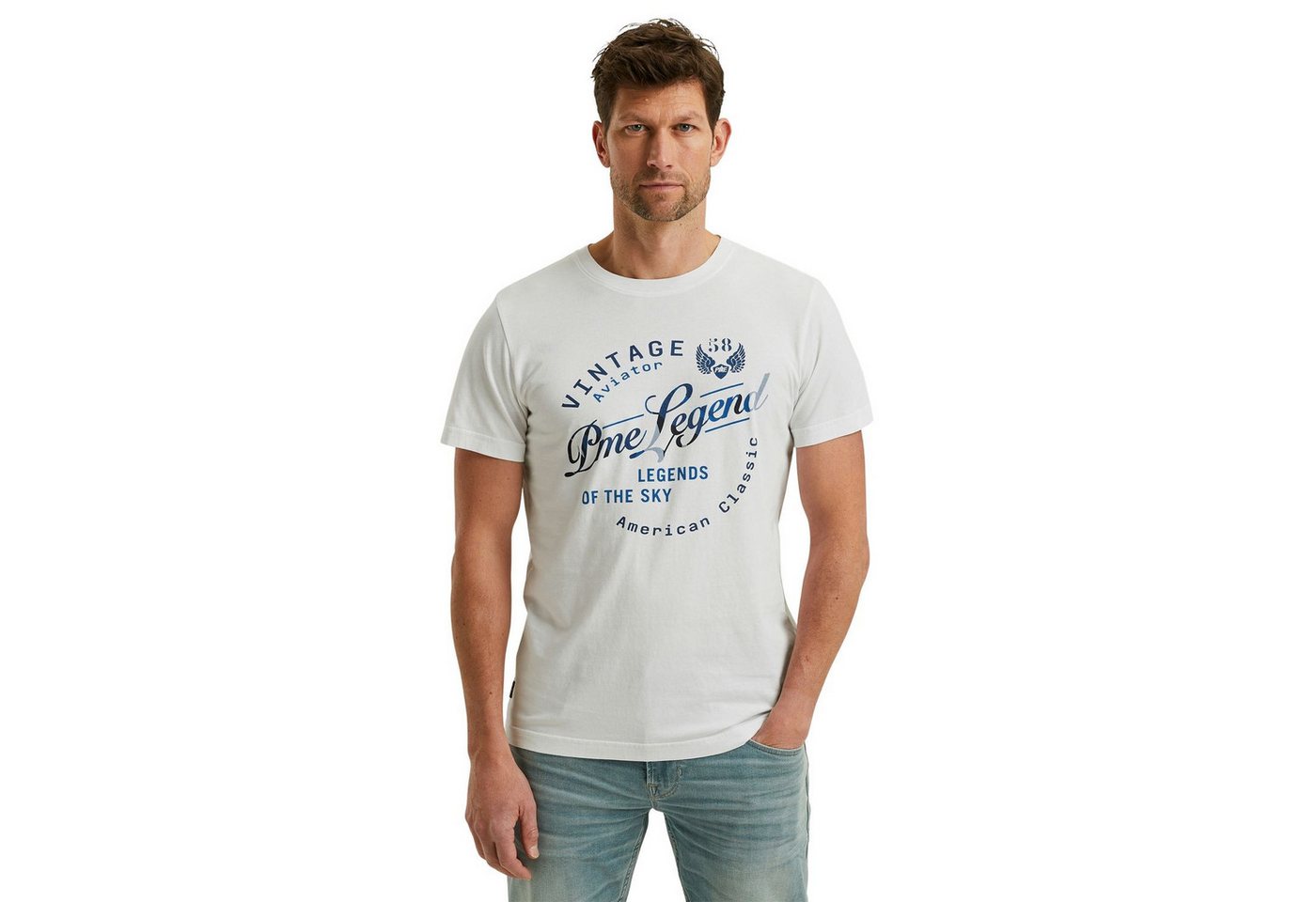 PME LEGEND T-Shirt SHORT SLEEVE R-NECK SINGLE JERSEY PLAY (1-tlg) mit Stretch von PME LEGEND