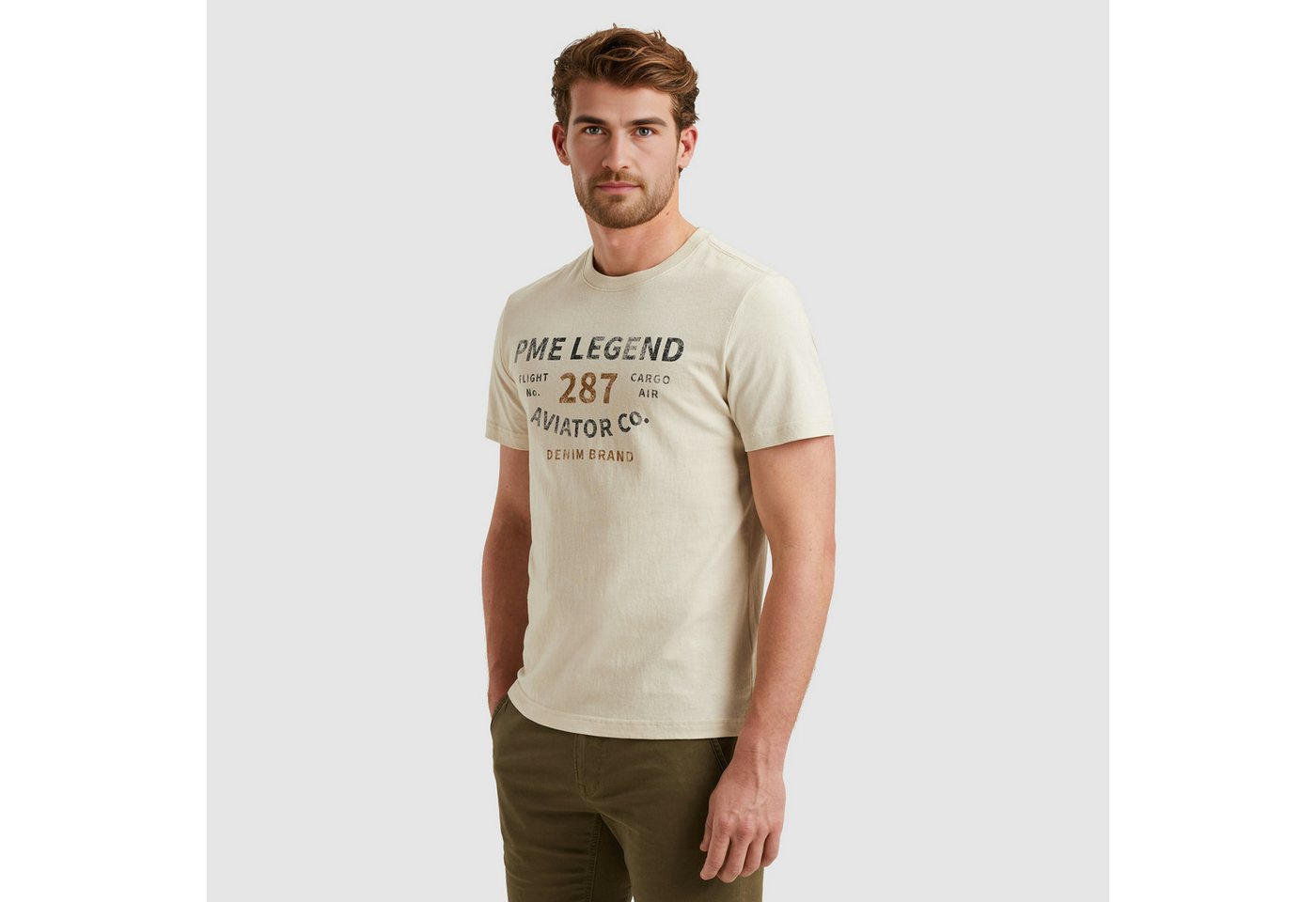 PME LEGEND T-Shirt Short sleeve r-neck open end jersey mit Logo-Print PME LEGEND T-Shirt Short sleeve r-neck open end jersey mit Logo-Print von PME LEGEND