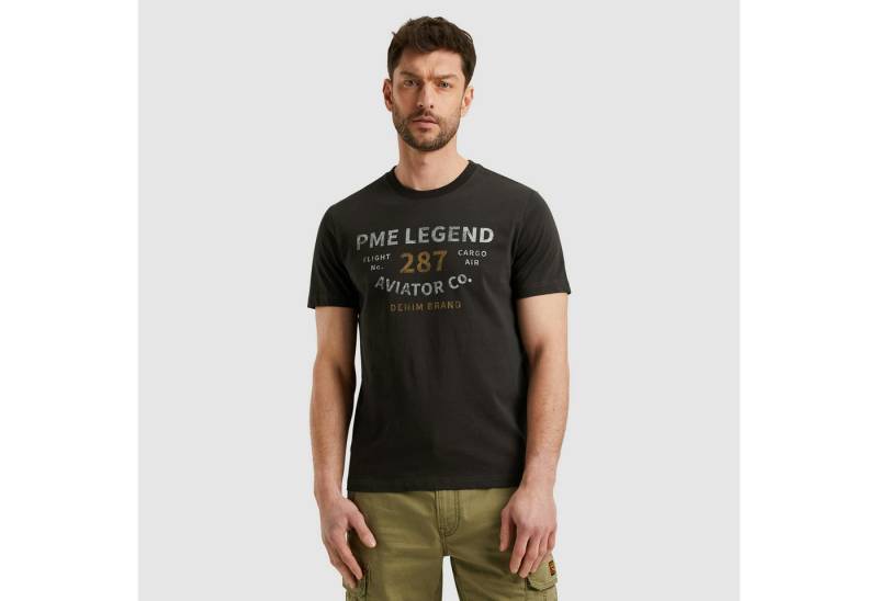 PME LEGEND T-Shirt Short sleeve r-neck open end jersey mit Logo-Print von PME LEGEND