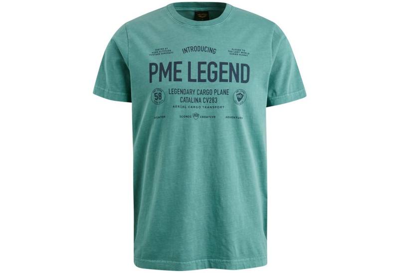 PME LEGEND T-Shirt Short sleeve r-neck single jersey OIL BLUE von PME LEGEND