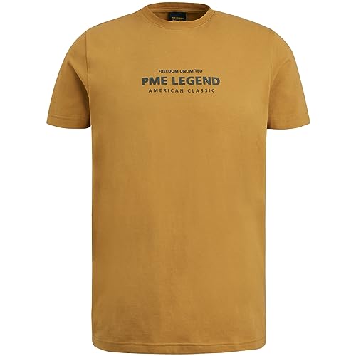 PME Legend Short Sleeve r-Neck Cotton elastan Wood Thrush - L von PME Legend