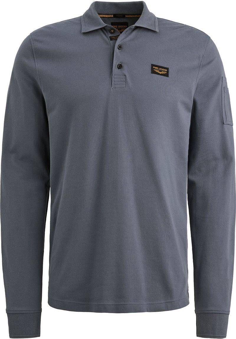 PME Legend American Classic Longsleeve Poloshirt Vintage Indigo - Größe 3XL von PME Legend