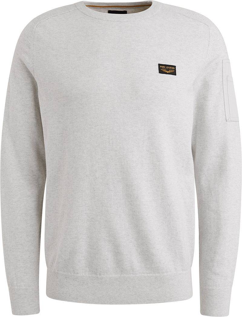 PME Legend American Classic Pullover Hellgrau Melange - Größe M von PME Legend