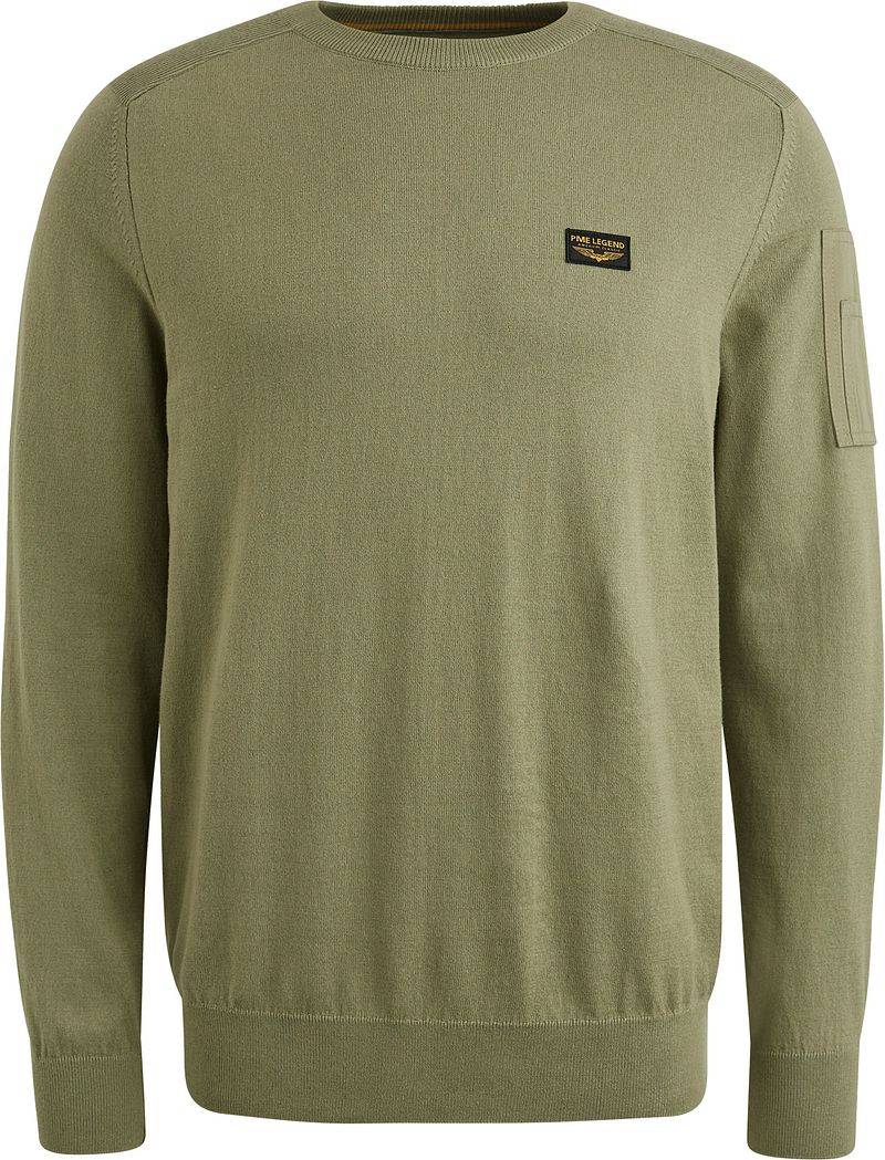 PME Legend American Classic Pullover Oil Grün - Größe XXL von PME Legend
