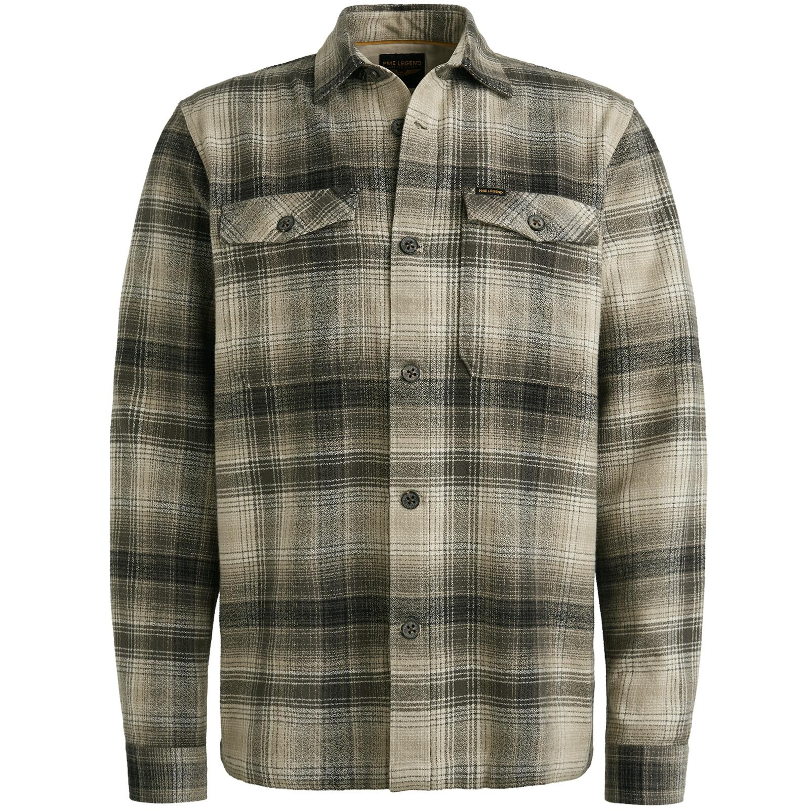 PME Legend - Brushed Grindle Check Overshirt 2 seneca rock - Gr. - XXXL von PME Legend