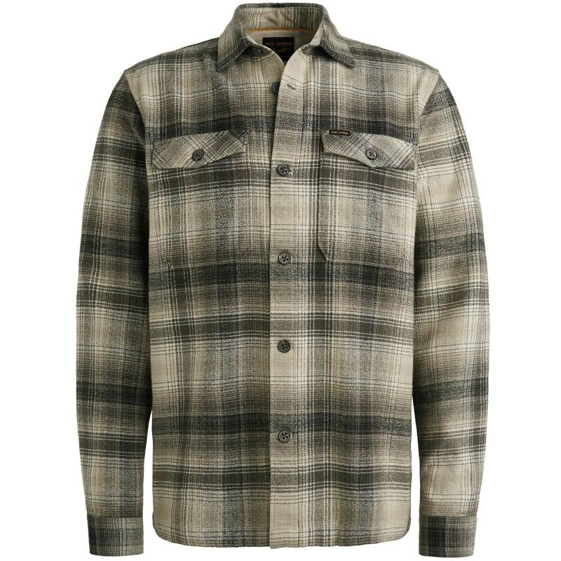 PME Legend - Brushed Grindle Check Overshirt 2 seneca rock - Gr. - XXXL von PME Legend