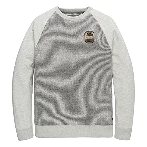 PME Legend Crewneck Knit Sweat Combination, Offwhite(bonewhitemelee (910)), Gr. XXL von PME Legend