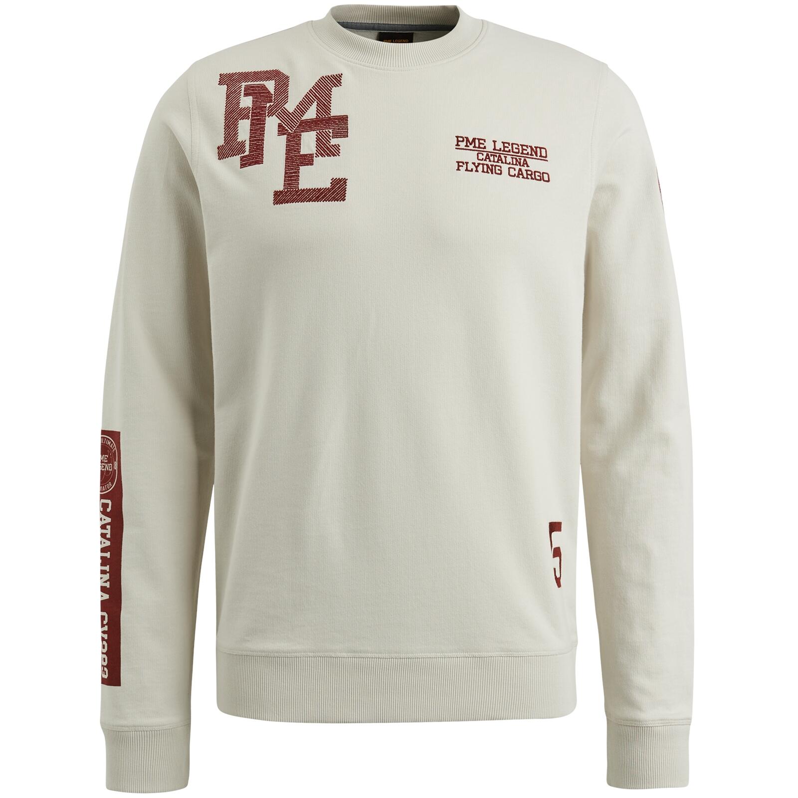 PME Legend - Crewneck light terry silver birch - Gr. - XL von PME Legend