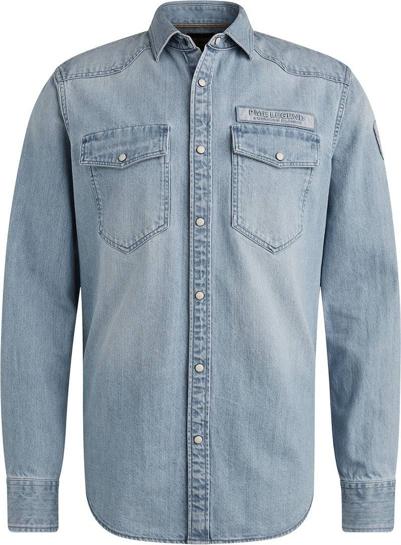 PME Legend Denim Hemd Hellblau - Größe XXL von PME Legend