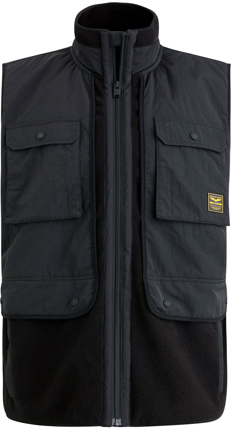 PME Legend Fleece-Bodywarmer Schwarz - Größe L von PME Legend