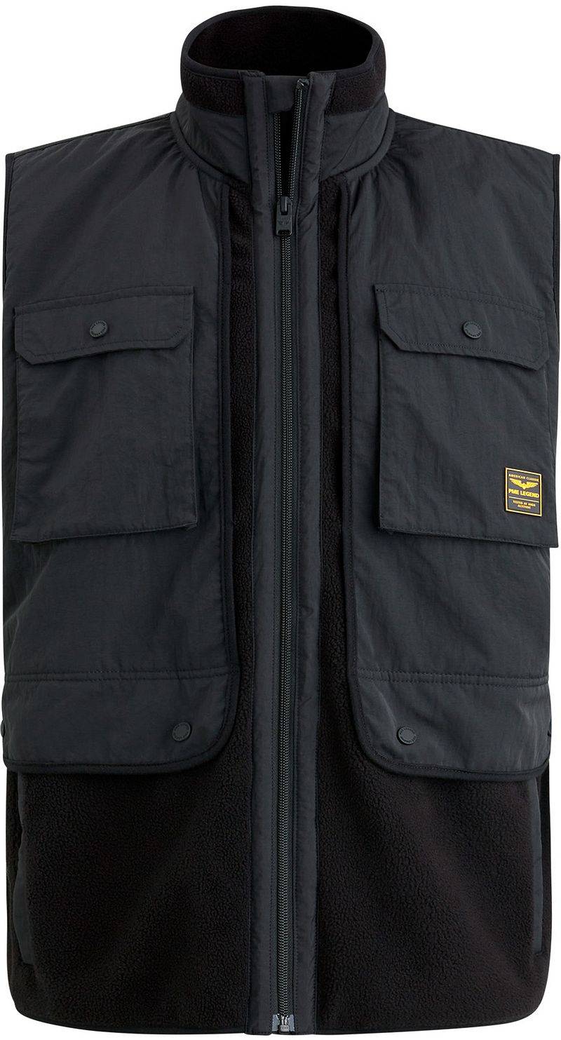 PME Legend Fleece-Bodywarmer Schwarz - Größe M von PME Legend