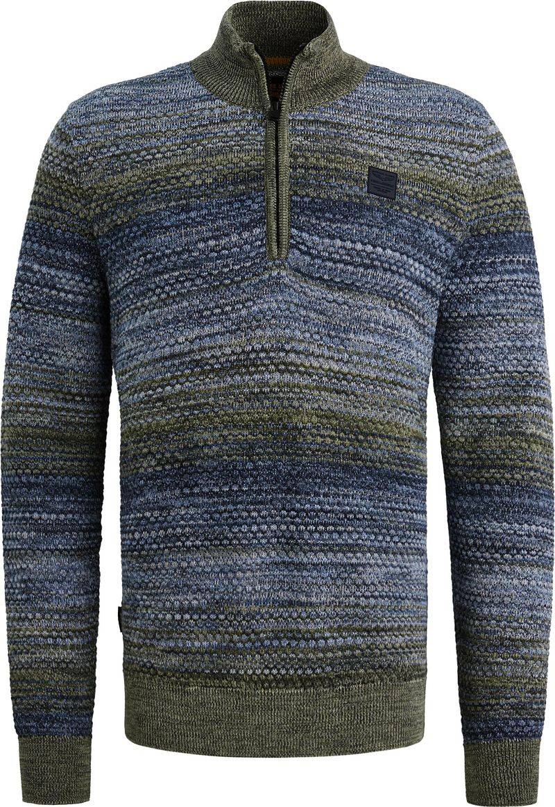 PME Legend Half Zip Colormix Sweater Blau - Größe XL von PME Legend