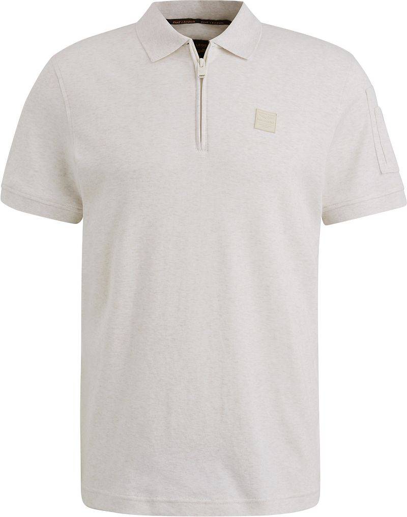 PME Legend Half-Zip Poloshirt Interlock Ecru - Größe 3XL von PME Legend