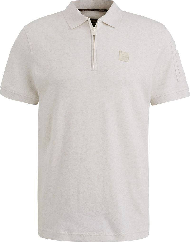 PME Legend Half-Zip Poloshirt Interlock Ecru - Größe XXL von PME Legend