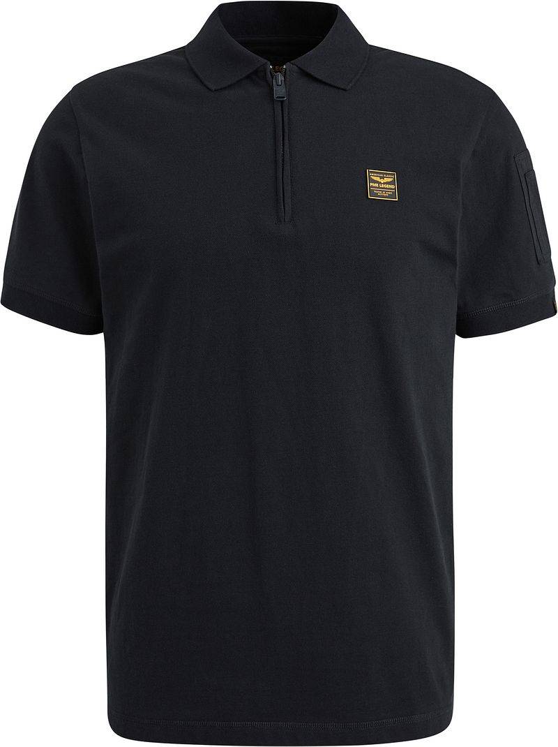 PME Legend Half-Zip Poloshirt Piqué Interlock Navy - Größe XL von PME Legend