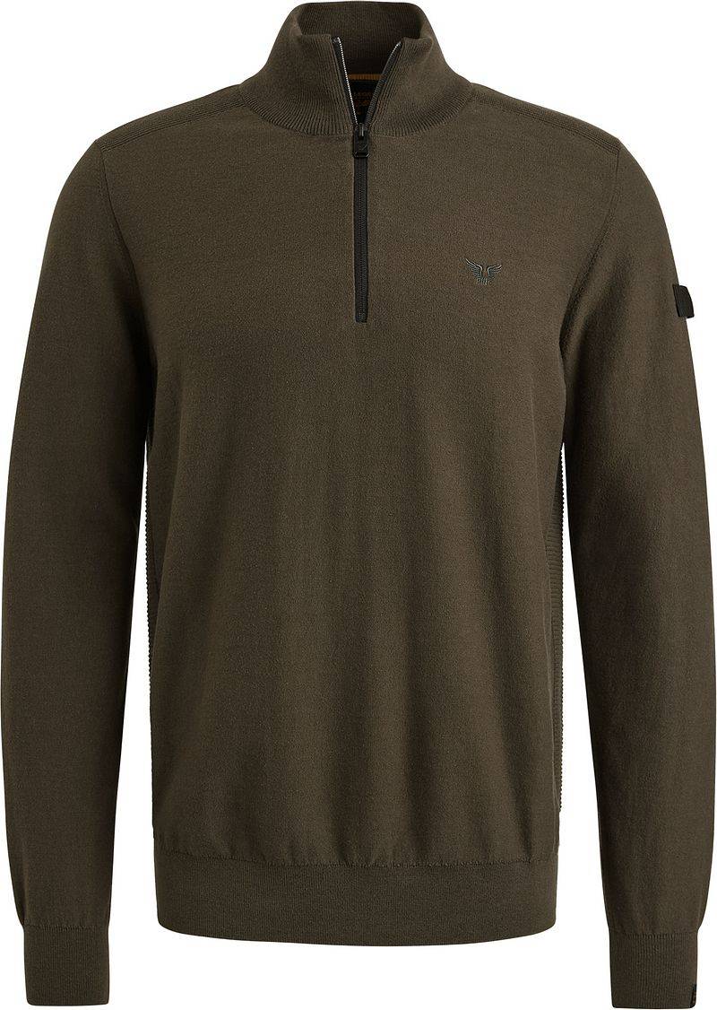 PME Legend Half Zip Sweater Beluga Grün - Größe 3XL von PME Legend