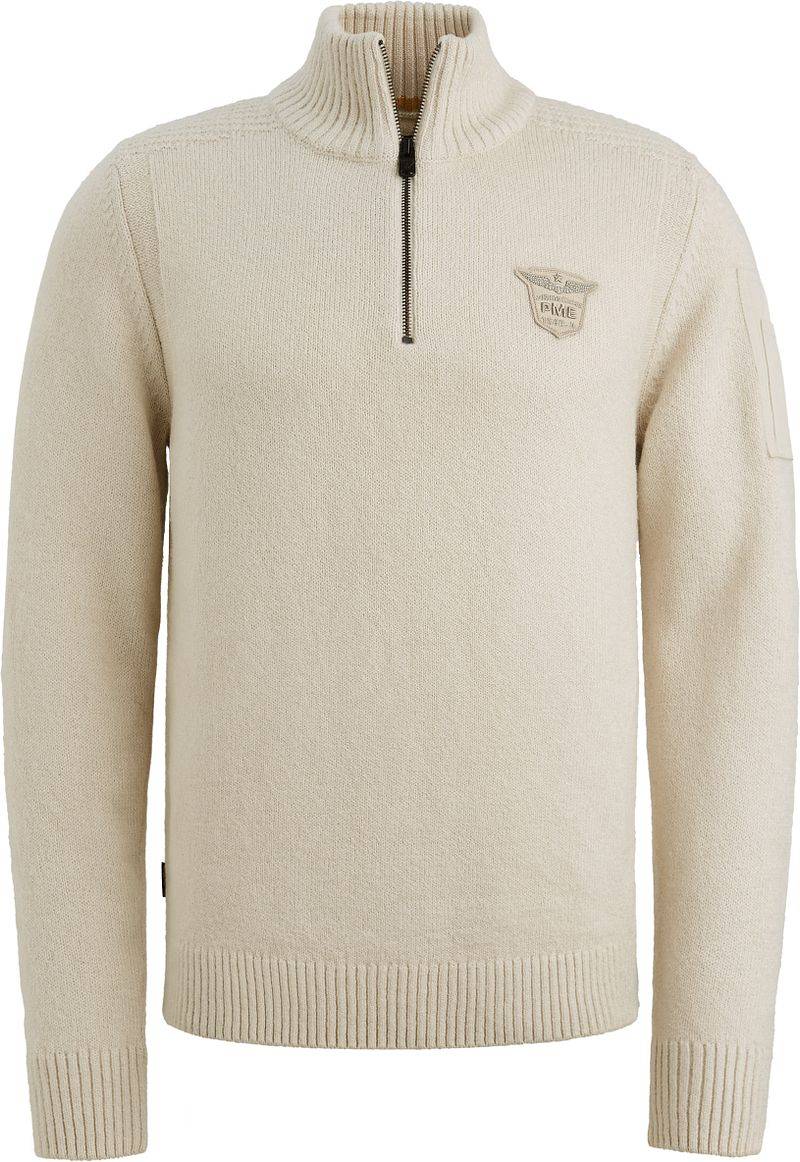 PME Legend Half Zip Sweater Ecru - Größe 3XL von PME Legend