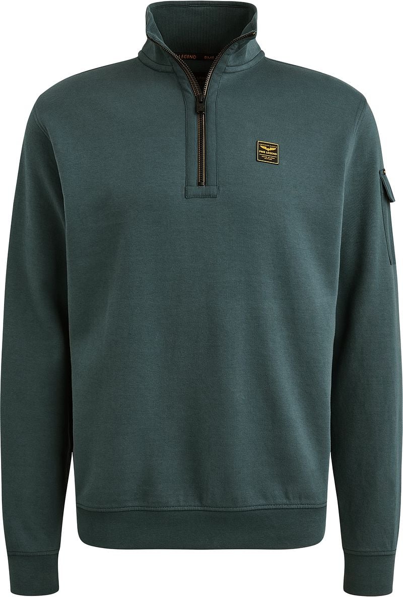 PME Legend Half Zip Sweater Interlock Jersey Petrol - Größe XXL von PME Legend