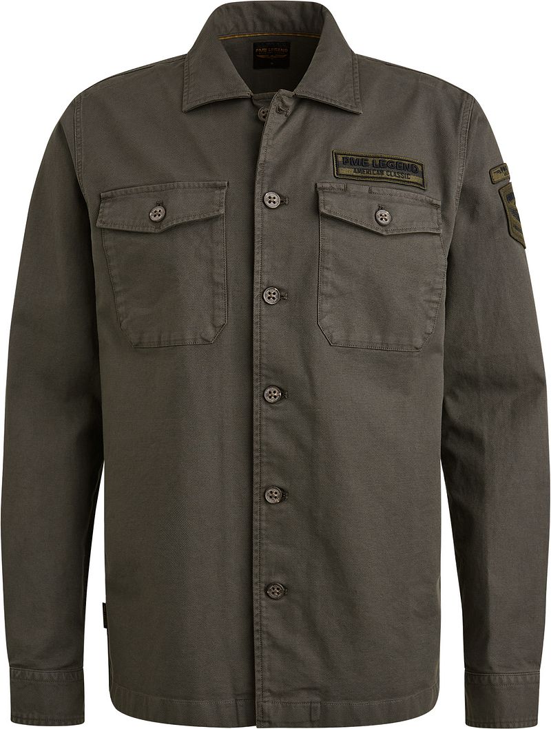 PME Legend Hemdjacke Canvas Olive - Größe M von PME Legend