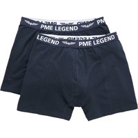 PME Legend Herren Boxershort BASIC COTTON ELASTAN 2er Pack Schwarz Blau von PME Legend